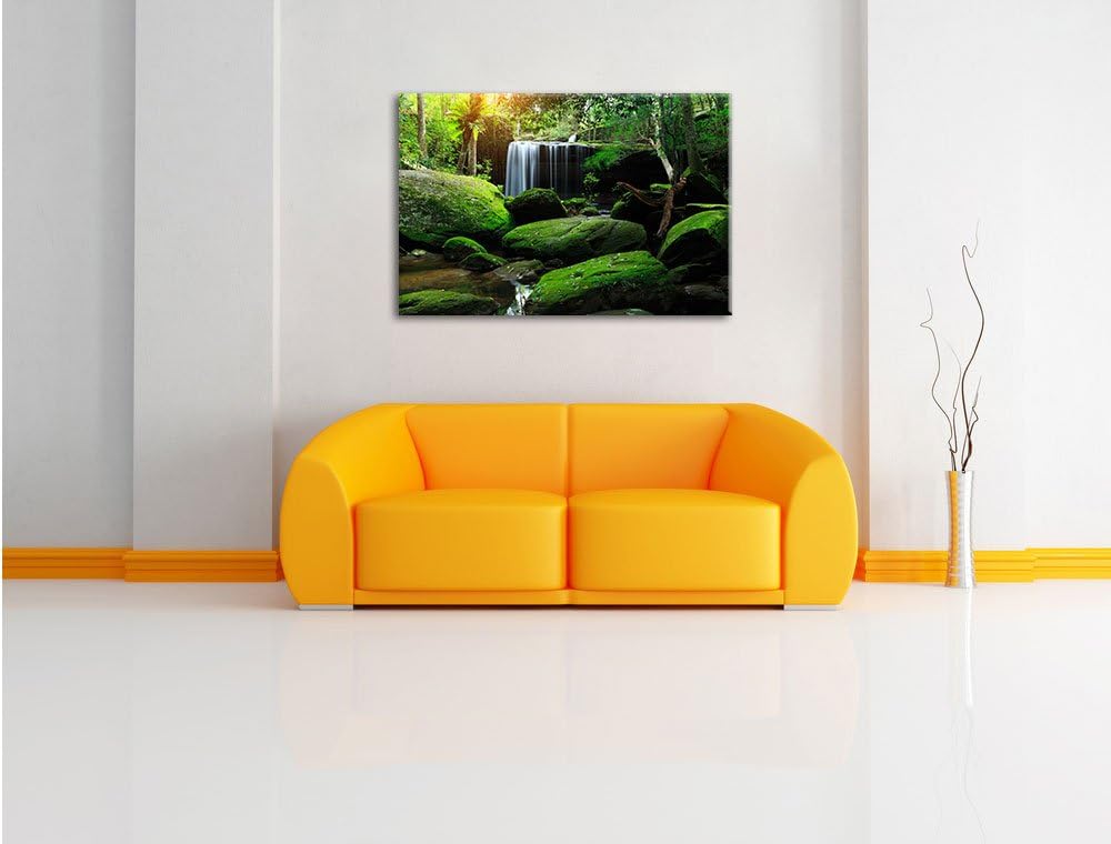 Pixxprint Regenwald in Thailand als Leinwandbild/Grösse: 100x70 cm/Wandbild/Kunstdruck/fertig bespan