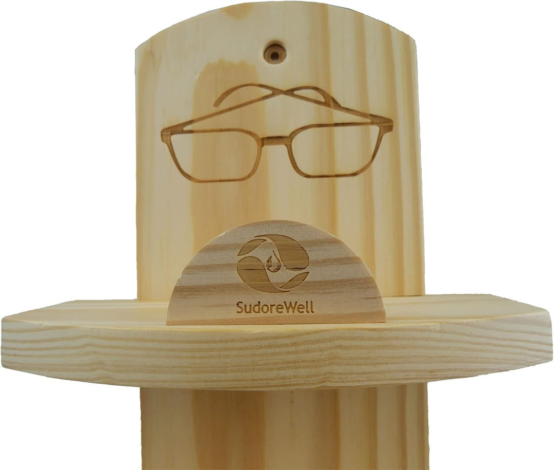 Brillenablage für 6 Brillen, Klassisch, Holz, Braun