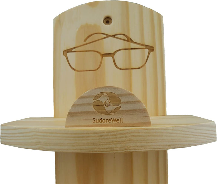 Brillenablage für 6 Brillen, Klassisch, Holz, Braun