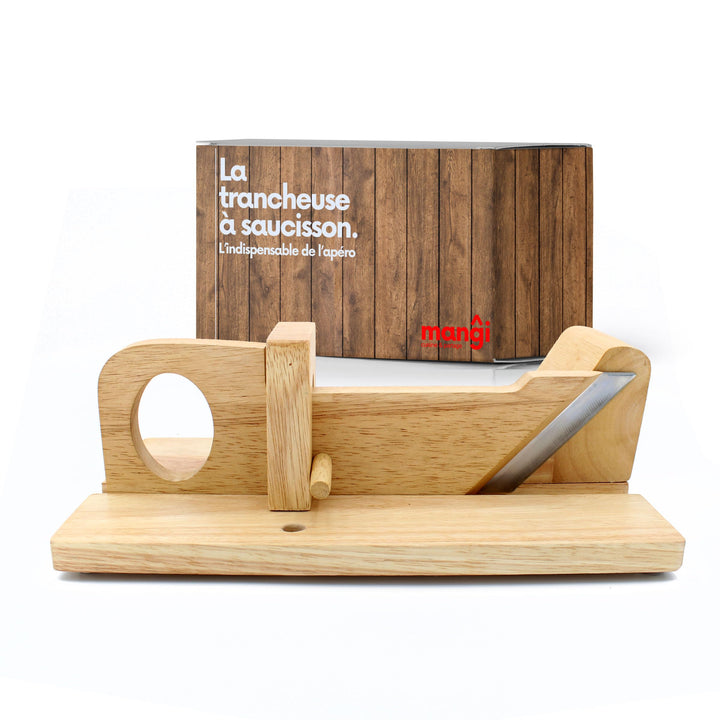 Mangi - Wurstschneider aus Holz - Das Must-Have für Sie, Ihre Freunde und Familie - Umweltfreundlich
