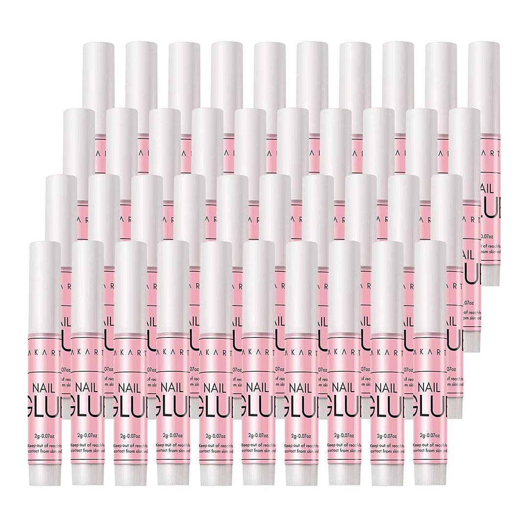 Makartt 40 Pcs Nagelkleber, Extra stark und schnelltrocknend Professionelle Salon-Qualität, Perfekt