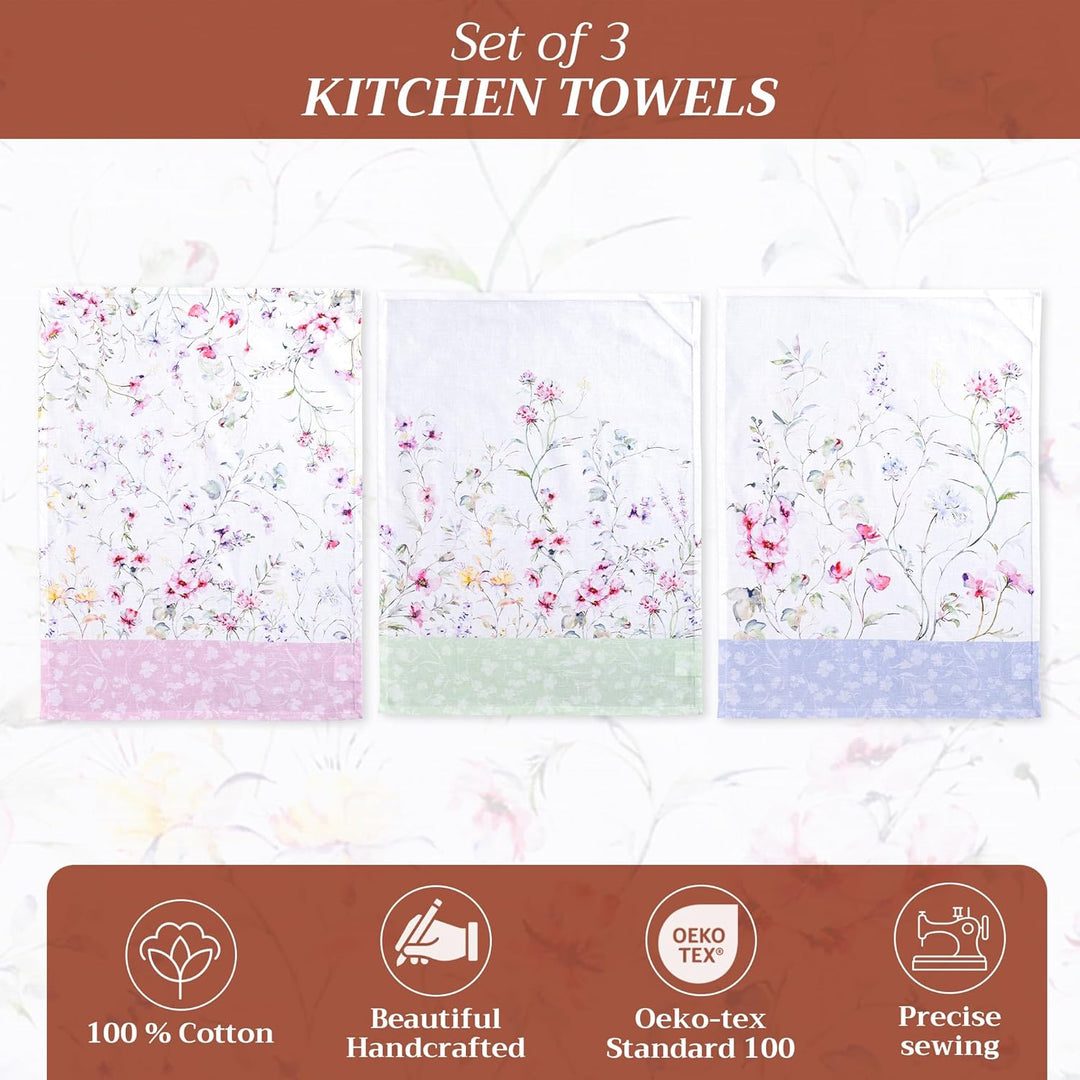 Maison d' Hermine Küchenhandtuch, 100% Baumwolle Set von 3, Ostern, schnelle chemische Reinigung, Ge