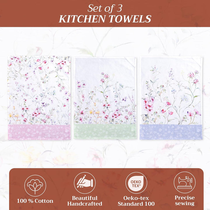 Maison d' Hermine Küchenhandtuch, 100% Baumwolle Set von 3, Ostern, schnelle chemische Reinigung, Ge