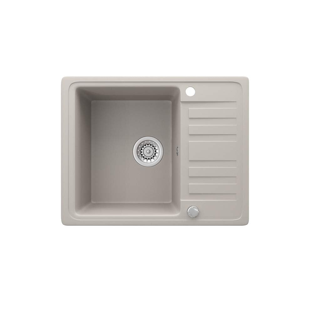 Bergström Spülbecken, Beige, 58 x 46 cm mit Trockenplatz, Beige