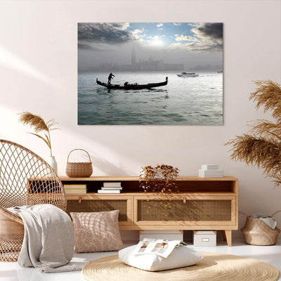 Bilder auf Leinwand 100x70cm Leinwandbild Venedig italien stadt wasser Gross Wanddeko Bild Schlafzim