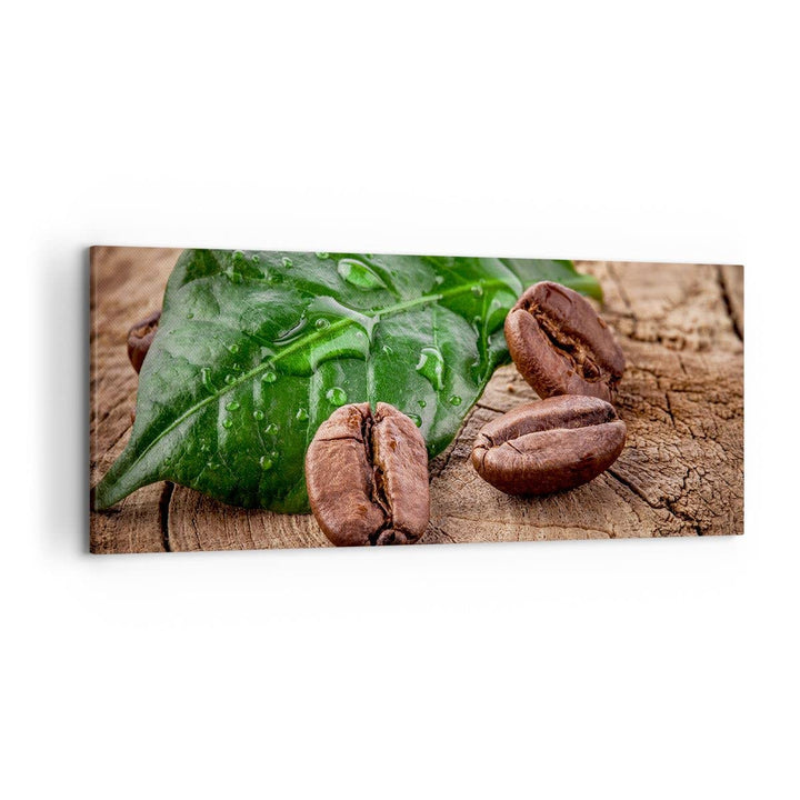 Wandbilder Dekoration Wohnzimmer Aroma Kaffee Pflanze Samen Panorama Bilder auf Leinwand 120x50cm Le