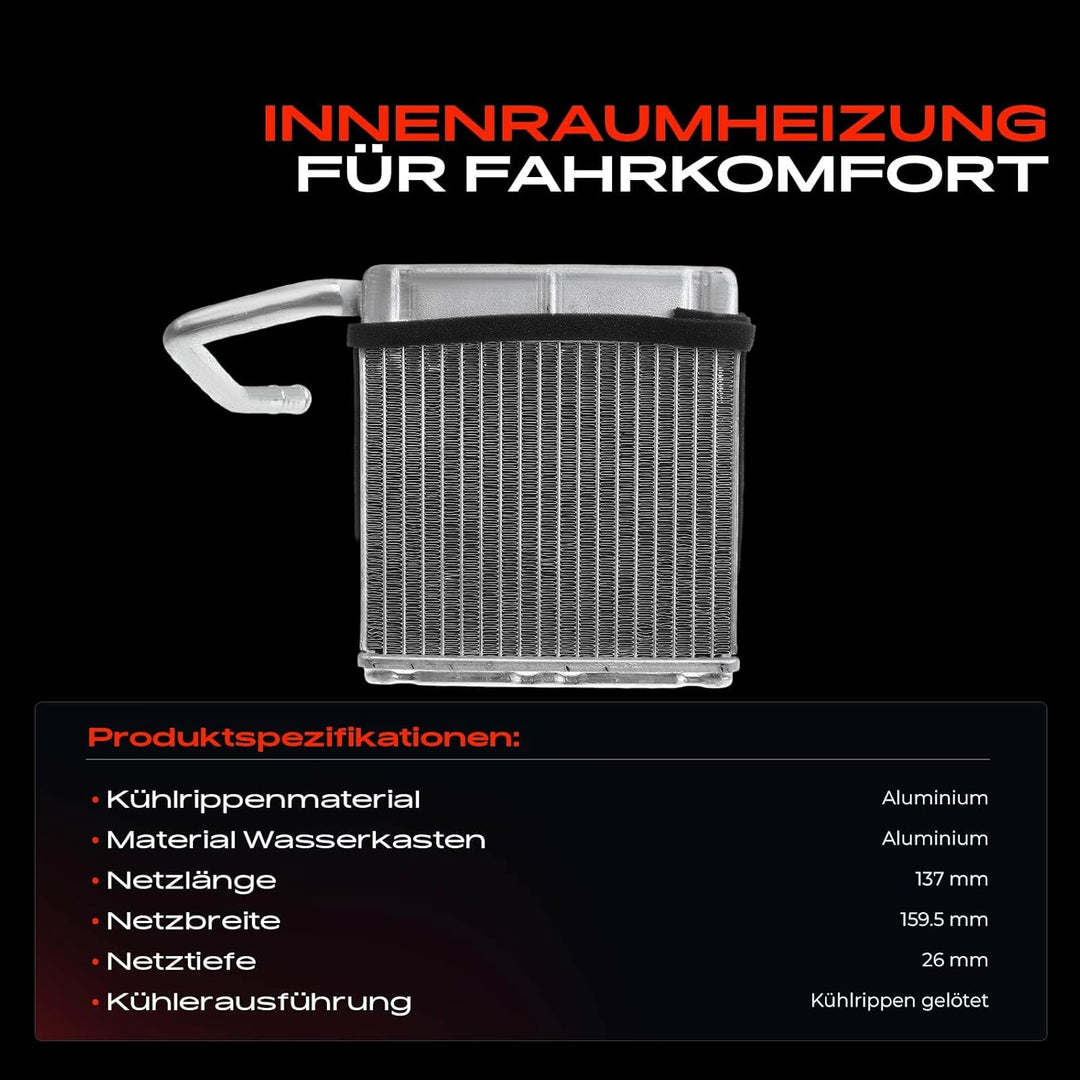 Frankberg Wärmetauscher Innenraumheizung Kompatibel mit Ranger ES ET EQ ER R 1999-2008 B-Serie UN 19