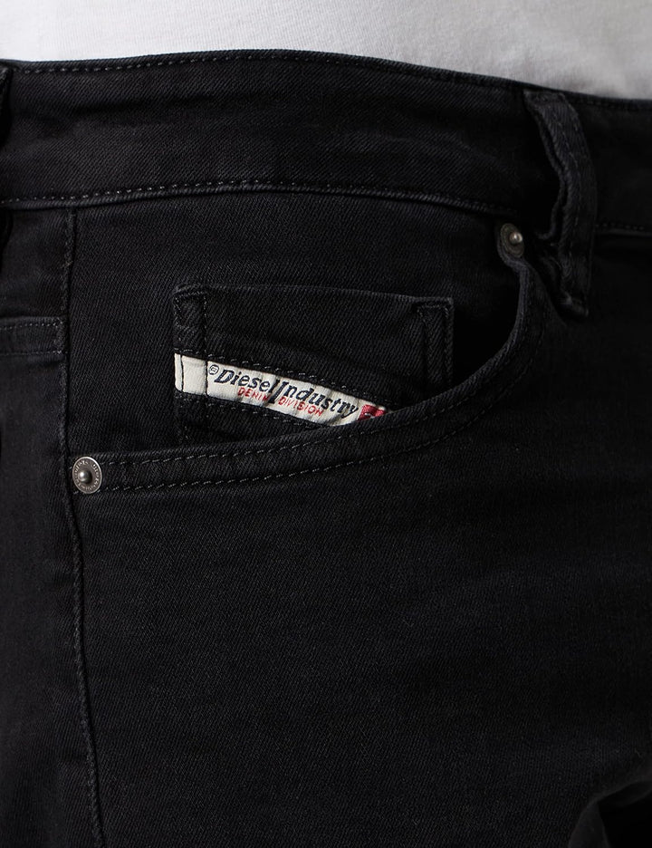 Diesel Herren Slim Jeans-Shorts 28 Schwarz (Schwarz), 28 Schwarz (Schwarz)