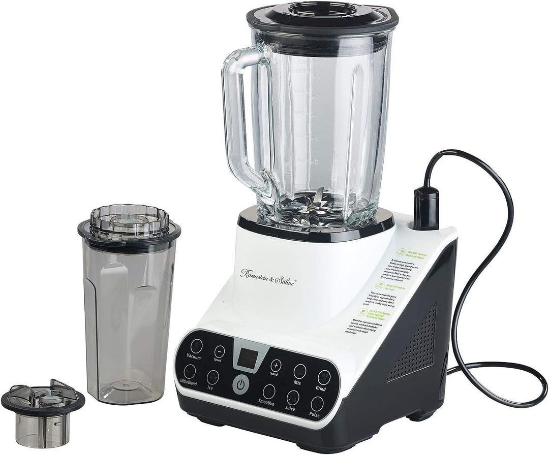 Rosenstein & Söhne Vakuum Mixer: Standmixer mit Vakuumier-Funktion & LED-Touch-Display, 1,5 l, 1.300