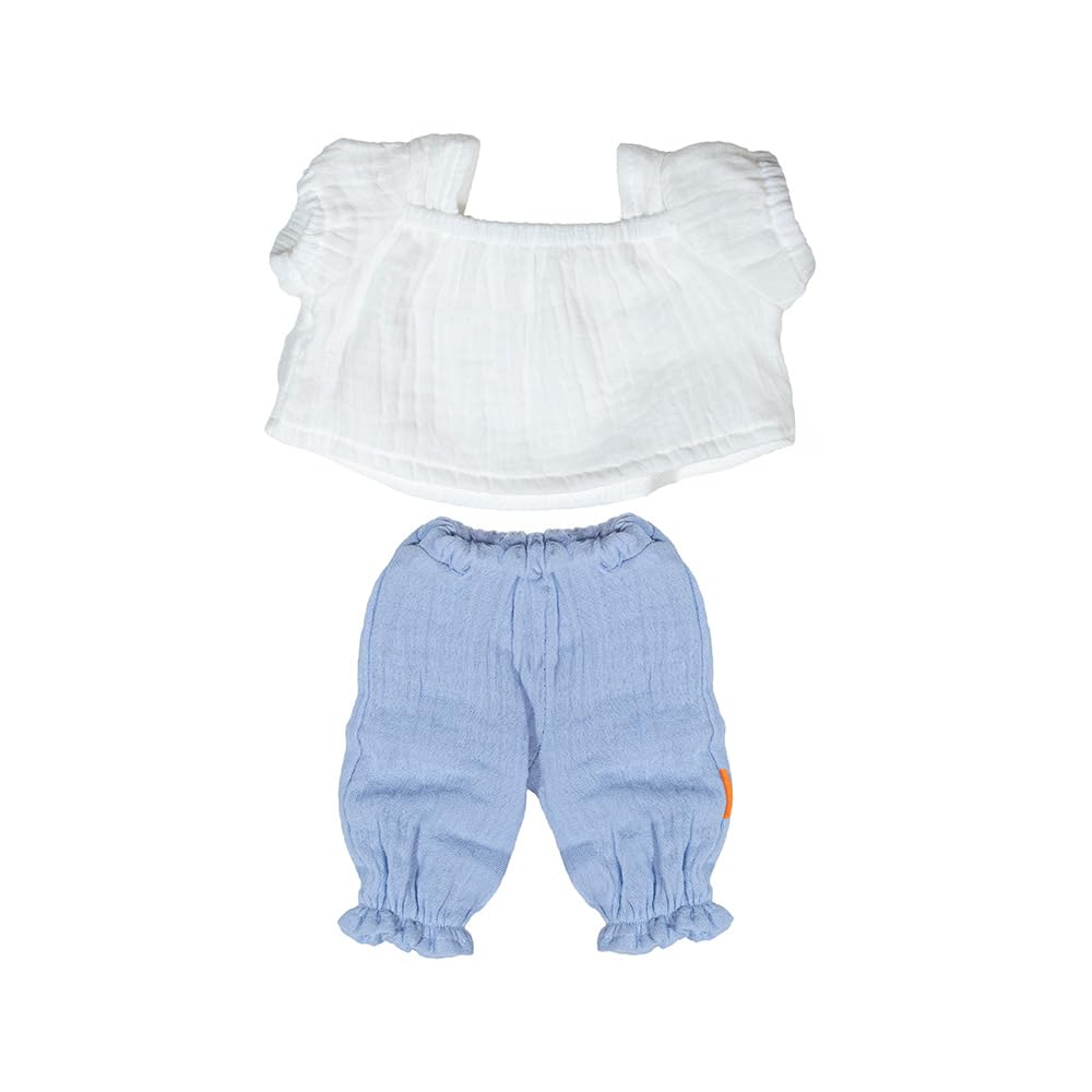 Miniland - Kleidung für 38 cm Puppe, Bekleidungszubehör für Puppen, Sommer-Bluse und Hose