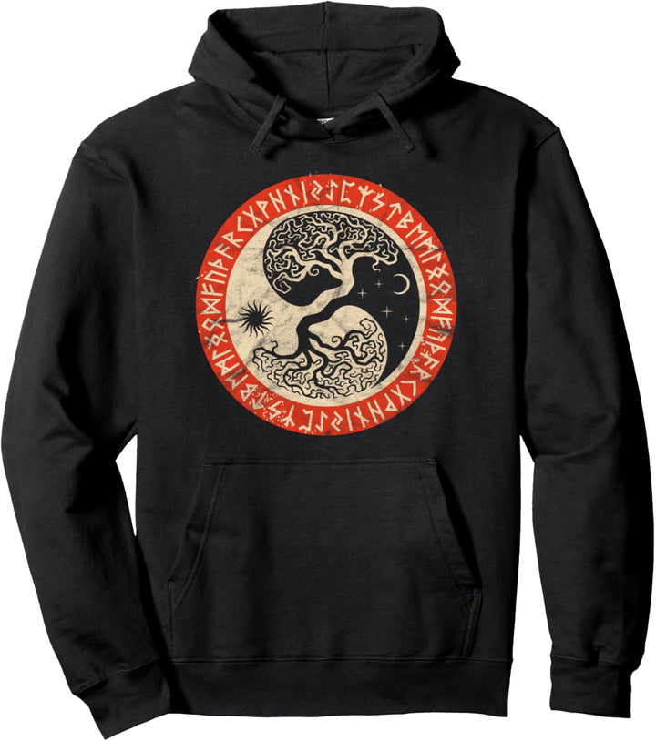 Yggdrasil Midgard Wikinger Baum Viking Odhin Wotan Thor Loki Pullover Hoodie