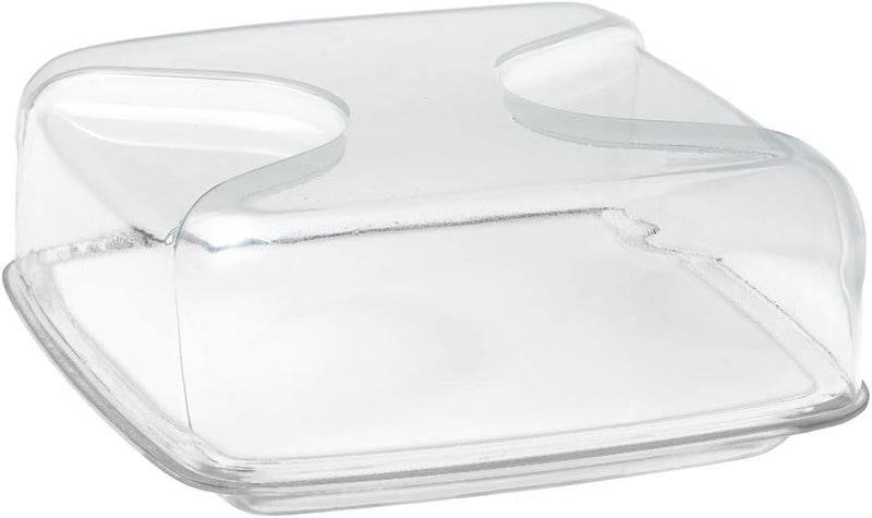 Guzzini - Gocce, Quadratische Käseglocke - Transparent, 25,5 x 25,5 x h11,5 cm - 27000000