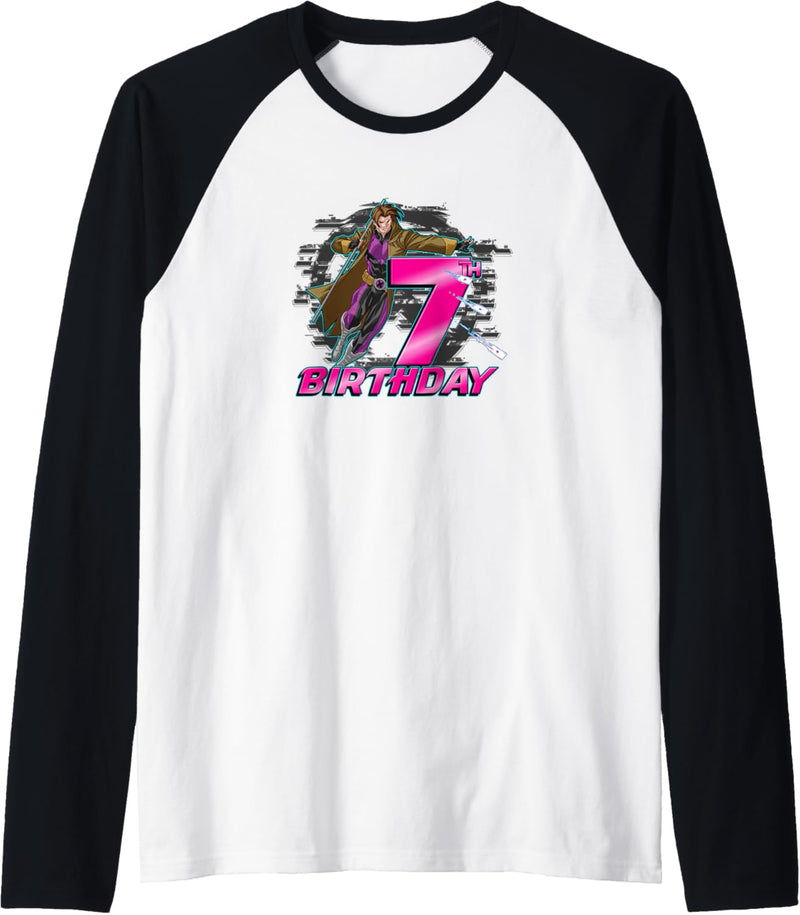 Marvel X-Men Gambit 7th Birthday Raglan