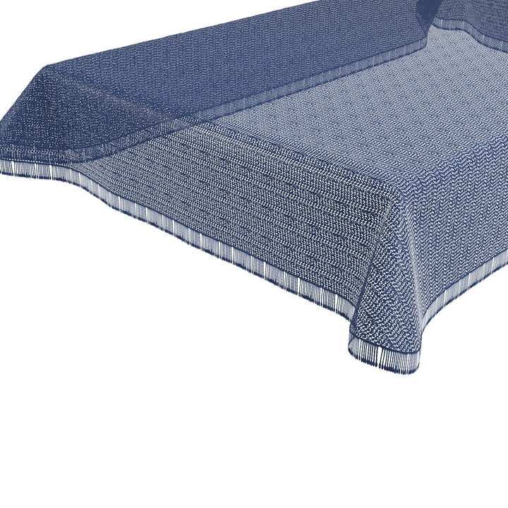 BEAUTEX Moa Weichschaum Tischdecke mit Fransen, Garten, Balkon, Terrasse, Camping - Eckig 130x220 cm