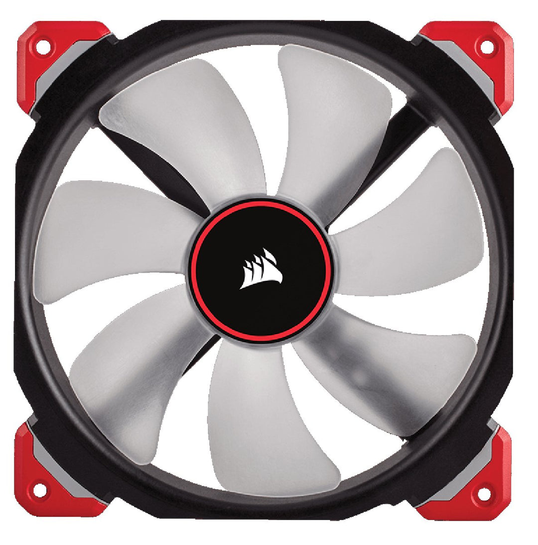Corsair ML140 Pro LED PC-Gehäuselüfter (140 mm, mit Premium Magnetschwebetechnik, Rot LED, Single Pa