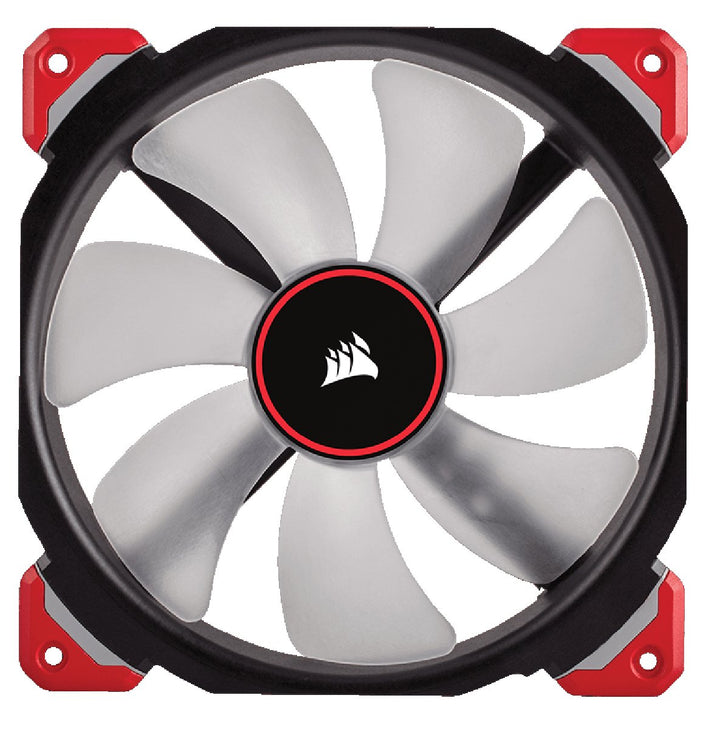Corsair ML140 Pro LED PC-Gehäuselüfter (140 mm, mit Premium Magnetschwebetechnik, Rot LED, Single Pa