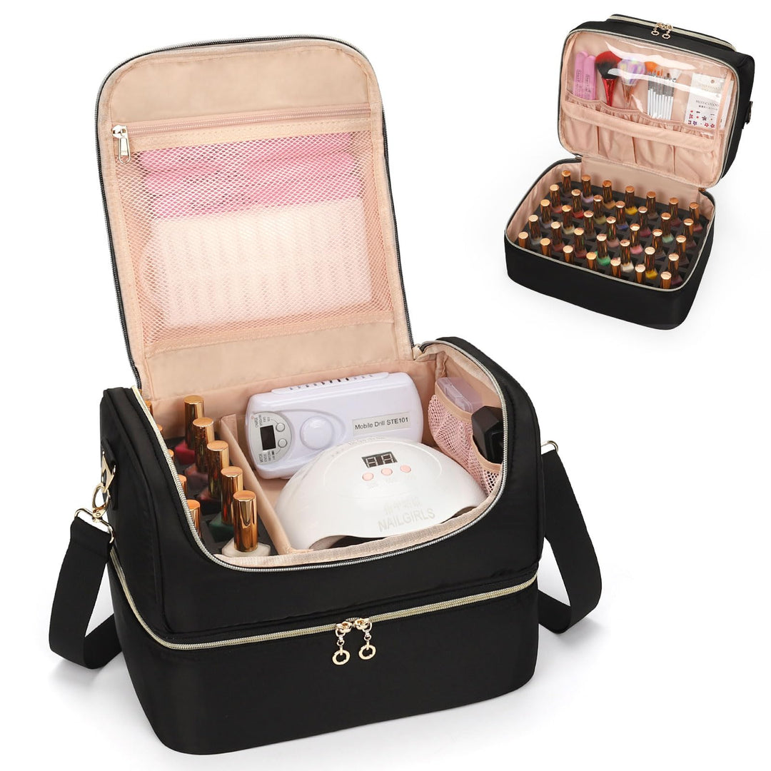 Nagellack Aufbewahrung, Doppelschicht Gellack Organizer Tasche, Reise Gel-Nagellack Aufbewahrungsbox