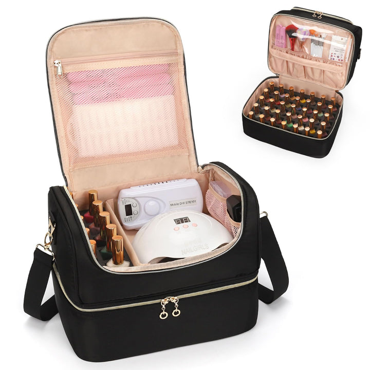 Nagellack Aufbewahrung, Doppelschicht Gellack Organizer Tasche, Reise Gel-Nagellack Aufbewahrungsbox