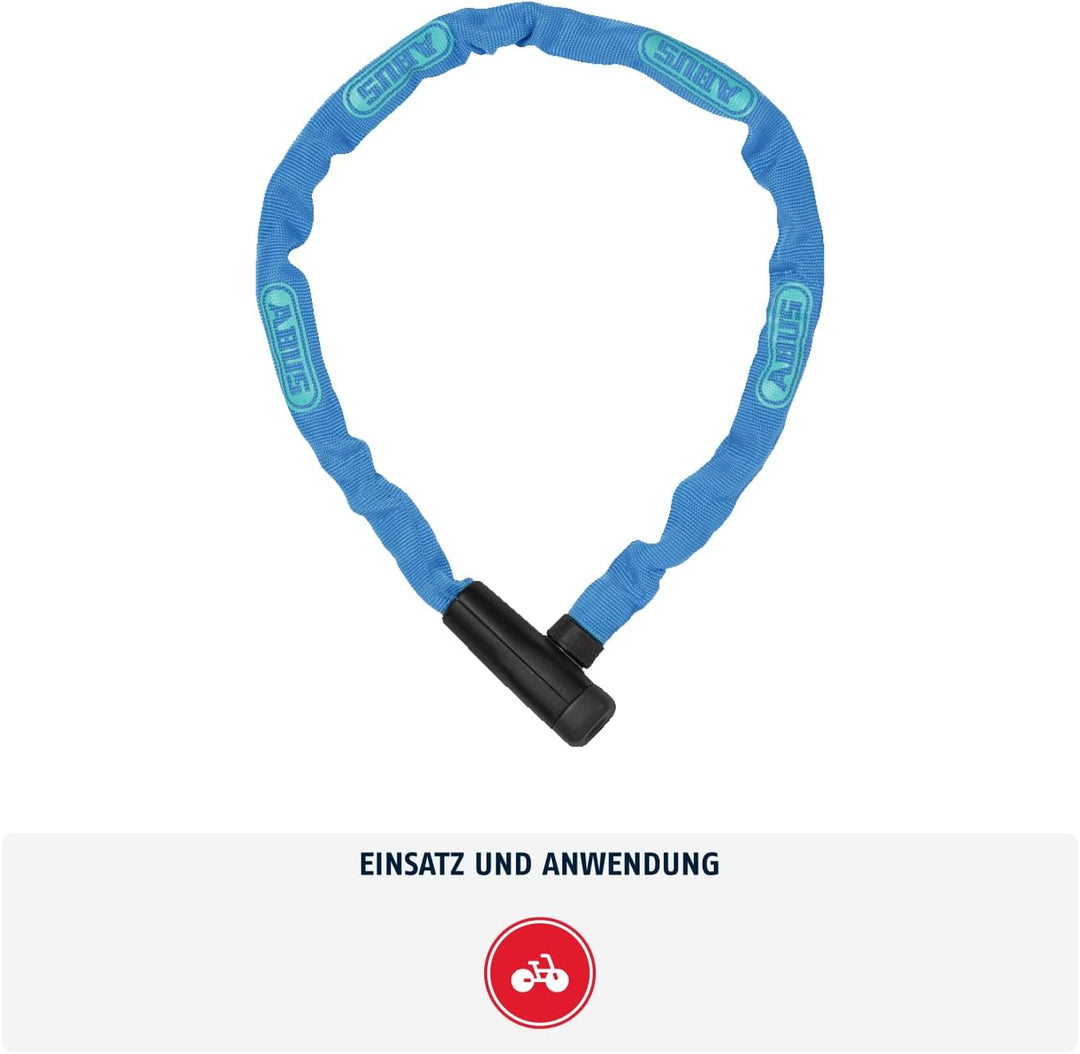 ABUS Kettenschloss Steel-O-Chain 5805K – Fahrradschloss aus Stahl – ABUS-Sicherheitslevel 5 Blau 75