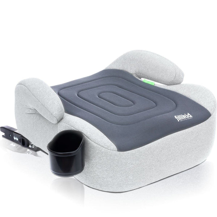 Sitzerhöhung i-Size Norm Isofix Kinder Auto Sitz Gruppe 3 125 – 150 cm Körpergrösse ECE R129 (GRAU),