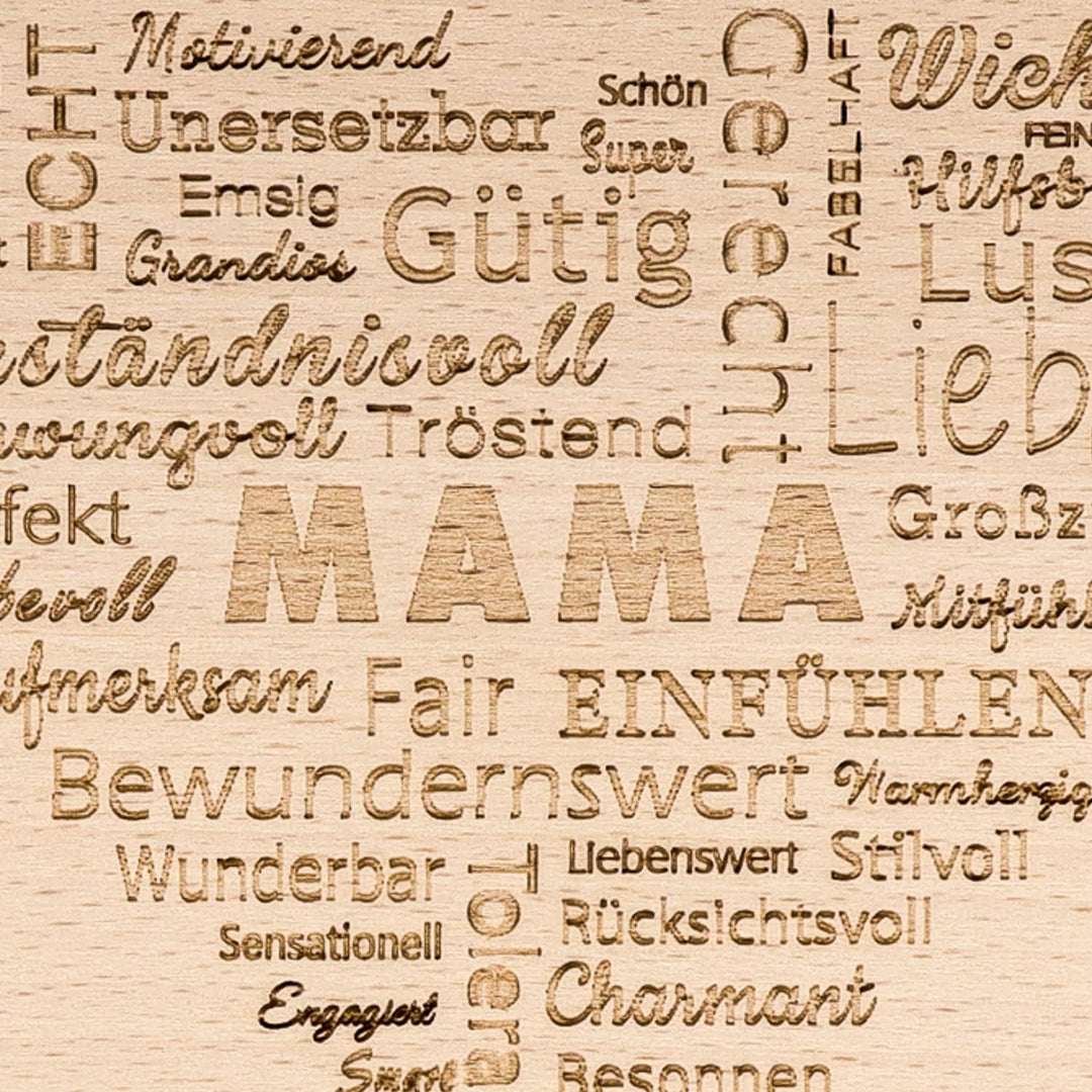 Spruchreif · 2er Set Frühstücksbrettchen Mama und Papa · Brotzeitbrett mit Gravur · Geschenke für El