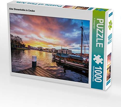 CALVENDO Puzzle Alter Binnenhafen in Emden 1000 Teile Lege-Grösse 64 x 48 cm Foto-Puzzle Bild von A.