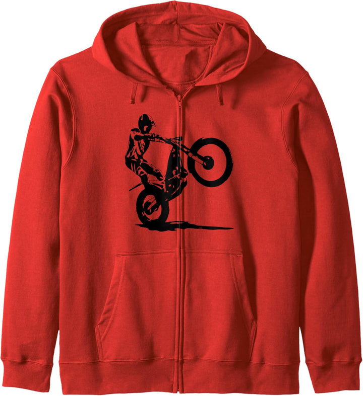 Trial Motorrad Trialfahrer Moto Trial Kapuzenjacke