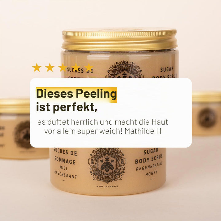 Panier des Sens Body Scrub mit Bio-Honig aus der Provence - Peeling für Körper, Hände und Füsse - Ma