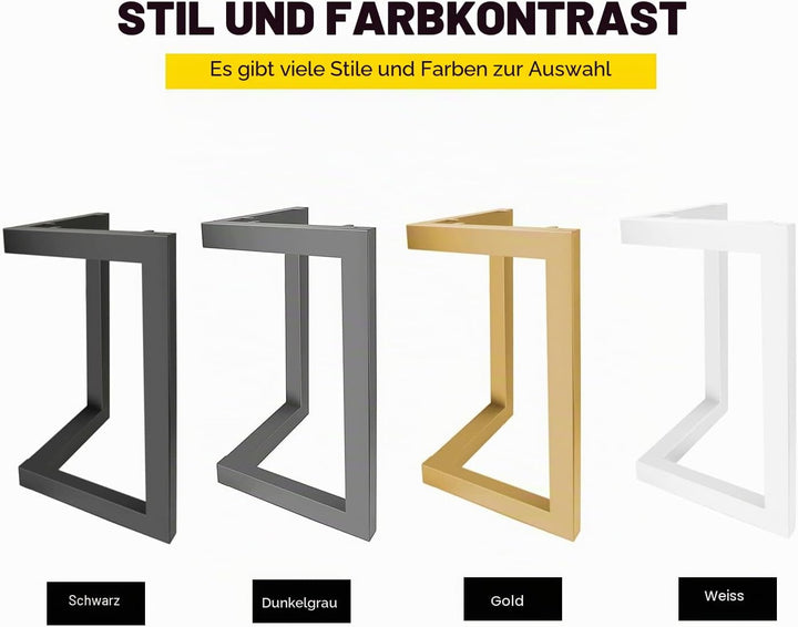 Fimghsoo Tischgestell Metall Tischbeine scandic 2X Tischkufen Industriedesign Möbelbein Haarnadelbei
