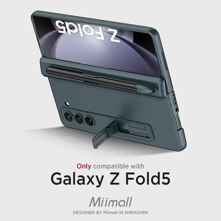 Miimall Kompatibel mit Samsung Galaxy Z Fold 5 Hülle, Fold 5 Hülle mit Stifthalter [Magnetischer Sch