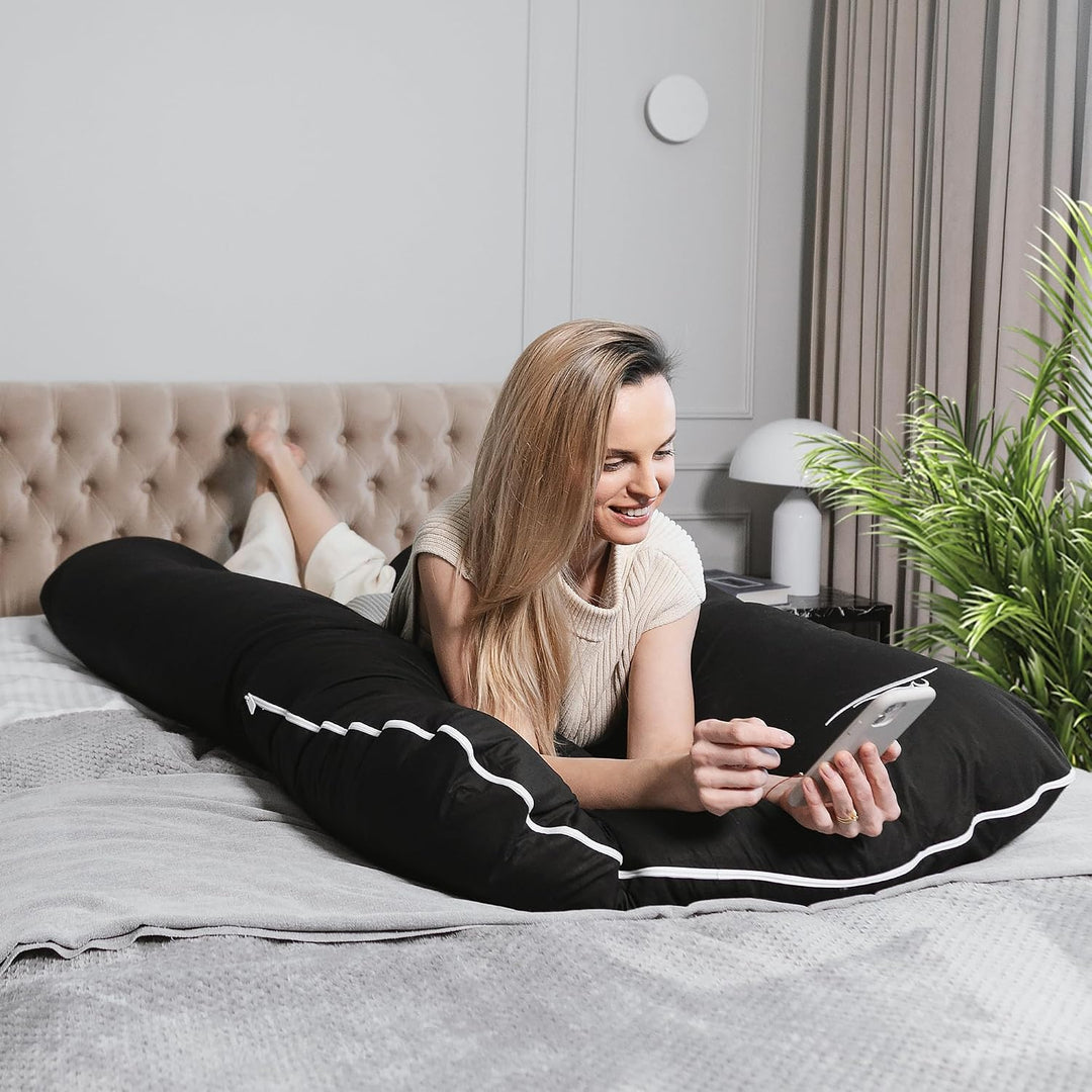 KomfortKissen ORIGINAL Premium Ergonomisches Kühlend Kuschelkissen | Körperkissen | Seitenschläferki