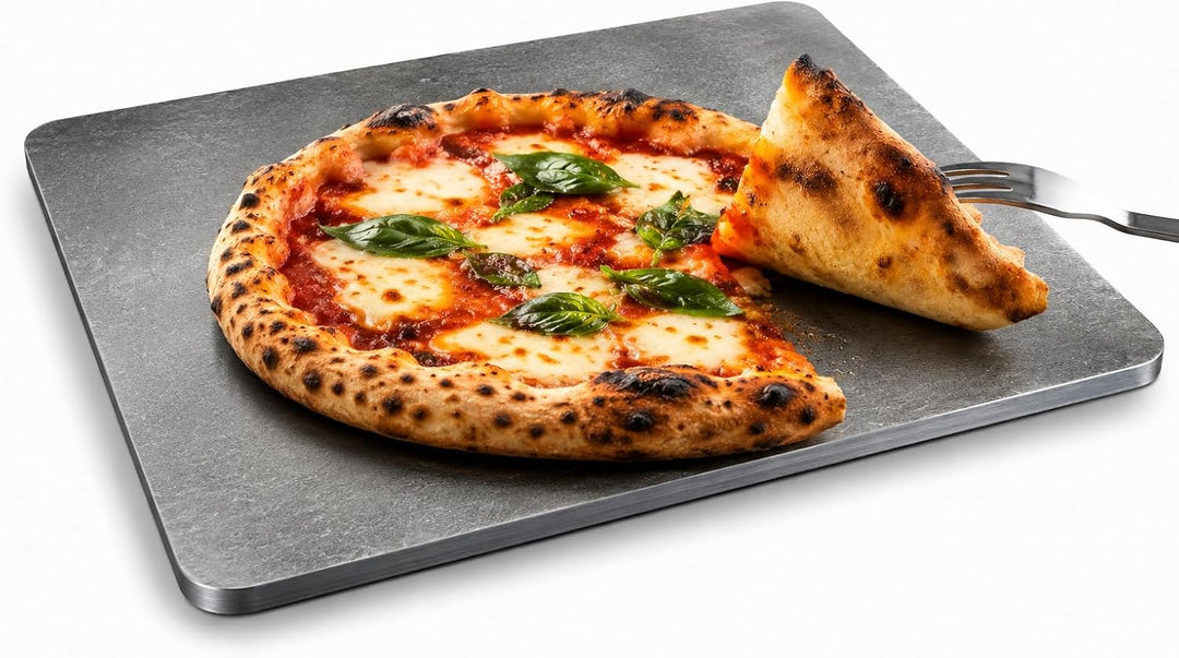 Backstahl 38x33x0,8 cm für Pizza und Brot 8mm Pizzastahl Massiv und kugelgestrahlt Backstahl