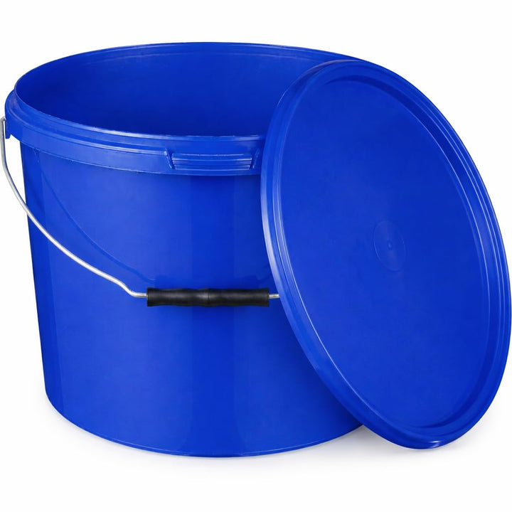 Eimer mit Deckel 10l blau 10x 10 Liter - lebensmittelecht, stabil, luftdicht, auslaufsicher, geruchs