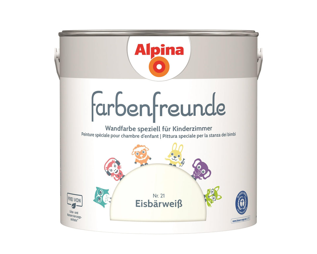 Alpina Farbenfreunde Nr. 21 Eisbärweiss 2,5 Liter matt, Eisbärweiss