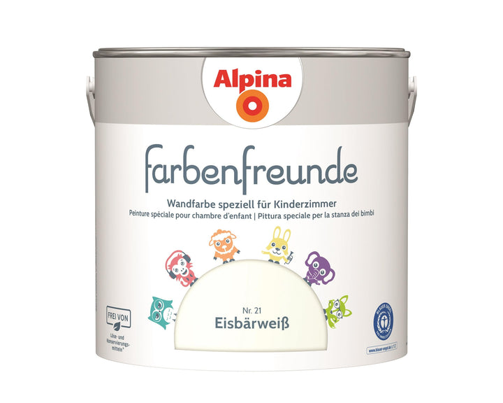 Alpina Farbenfreunde Nr. 21 Eisbärweiss 2,5 Liter matt, Eisbärweiss