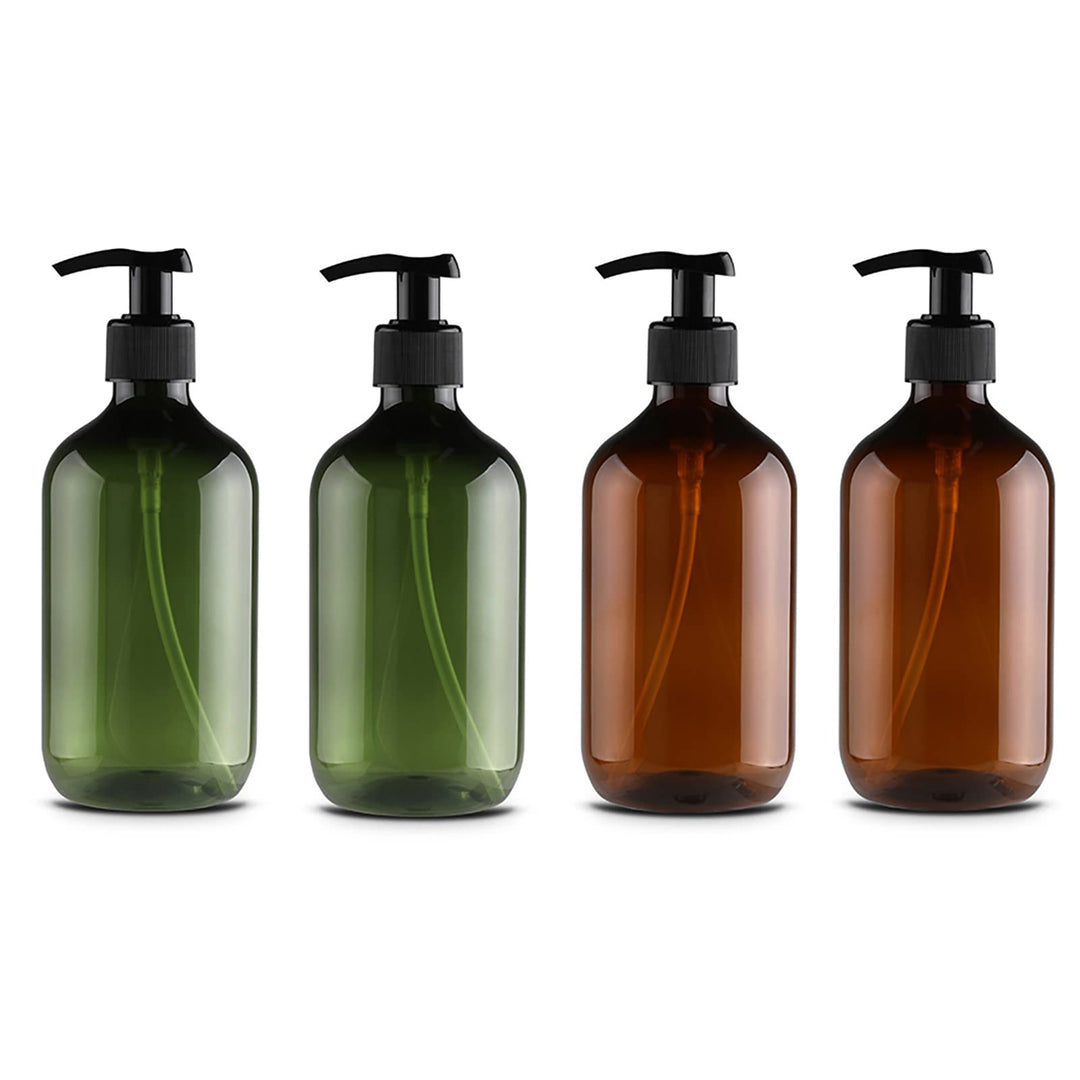 Empty Plastic Pump Bottles Dispenser, 500ml Soap Dispenser Bottles Bathroom Countertop Pump Dispense