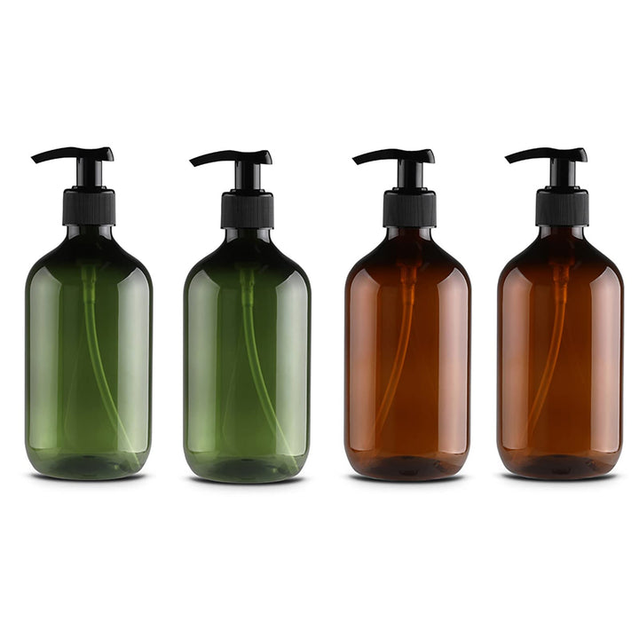 Empty Plastic Pump Bottles Dispenser, 500ml Soap Dispenser Bottles Bathroom Countertop Pump Dispense