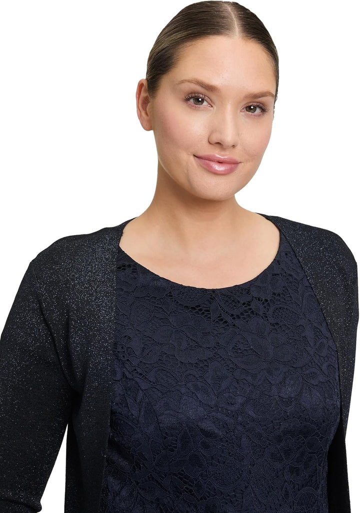 Vera Mont Damen Strickbolero ohne Verschluss S Blau, S Blau
