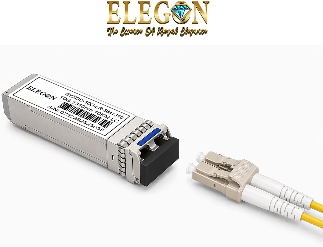 10GBASE-LR SFP+ Transceiver, 10G SMF Duplex LC, bis 10km (6.2mi), kompatibel Cisco SFP-10G-LR, Ubiqu