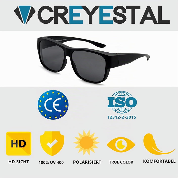 Polarisiert Überzieh Sonnenbrille mit Antireflex, Überbrille Sonnenbrille für Brillenträger, Ultrale