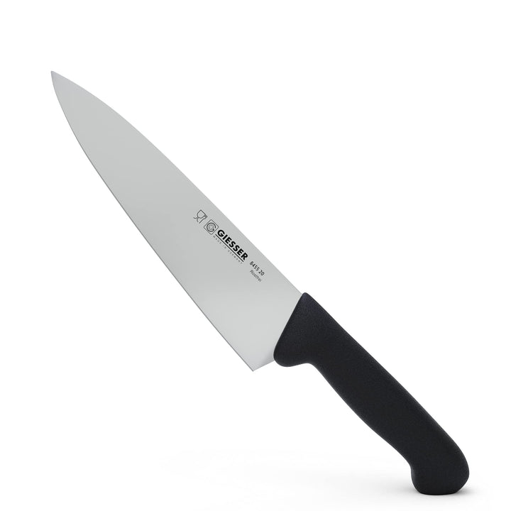 Giesser seit 1776 - Made in Germany - Kochmesser schwarz, Basic Black, Klinge 20 cm, rutschfest, Küc