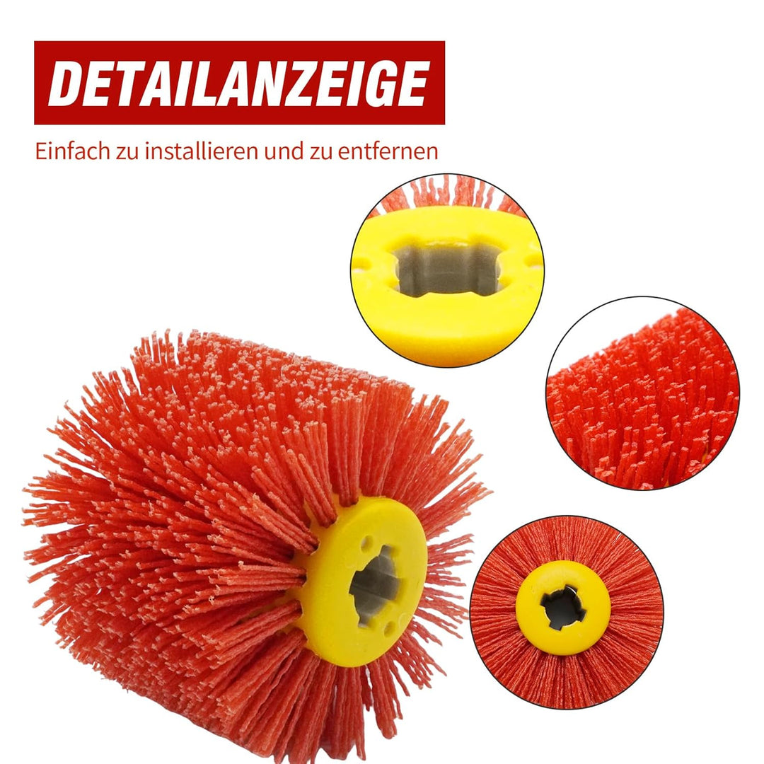 Nylonbürste, 120 Körnung 120x100mm Schleifbürste, für Satiniermaschinen, Holzbearbeitung und Metallp