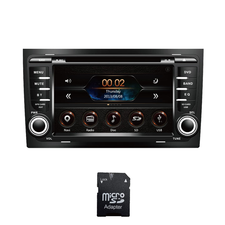 Amaseaudio Wince Autoradio, 2 Din, Kompatibel mit Audi A4 S4 RS4 2002-2007, 7" Touchscreen, Eingebau
