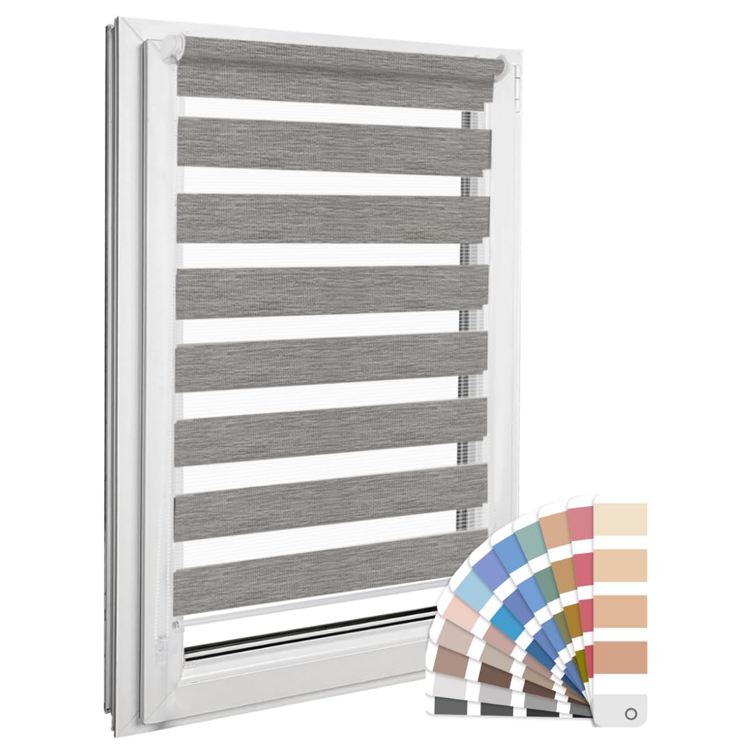 Home-Vision® DuoRollo Klemmfix, Doppelrollo ohne Bohren mit Klämmträgern, Rollos für Fenster und Tür
