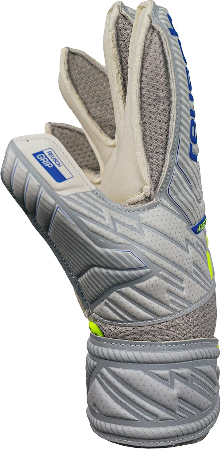 Reusch Jungen Attrakt Finger Support Junior Unisex Torwarthandschuhe mit Aussennaht Schnitt und Grip
