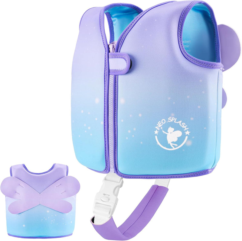 Kinder Mädchen Junge Schwimmlernweste, Schwimmhilfe Schwimmen Jacket für Kleinkinder Alter 1-6 mit E