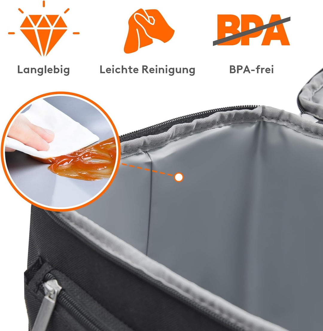 Lifewit 21L, isolierter Kühltasche, Thermo Lunchtasche, Kühlrucksack, auslaufsichere Doppeldecker-Kü