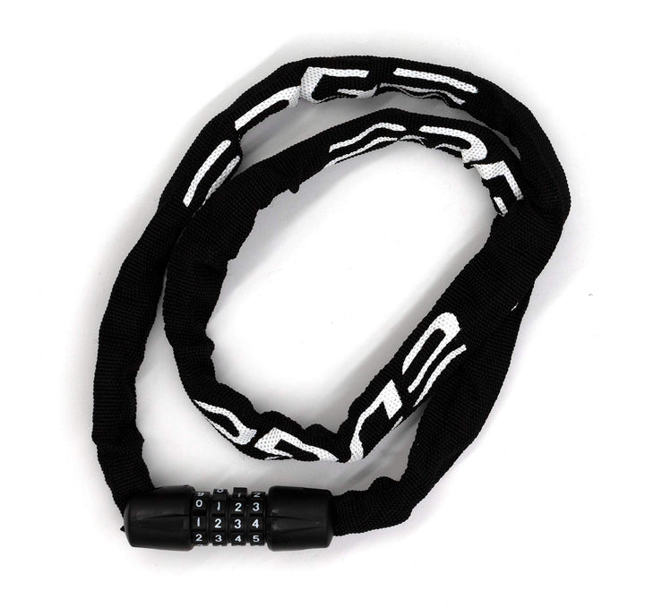Edge Fahrradschloss Zahlenschloss Web Racer Kettenschloss für Fahrrad, 3,5mm x 900mm, 280g (Schwarz)