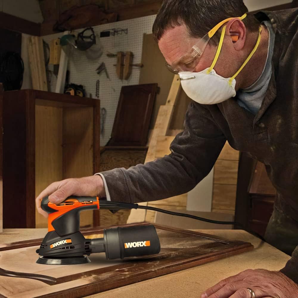 WORX WX652.1 Roto-Schwingschleifer 300W - Schleifdurchmesser 125 mm - Schleifen auf Vielzahl von Mat