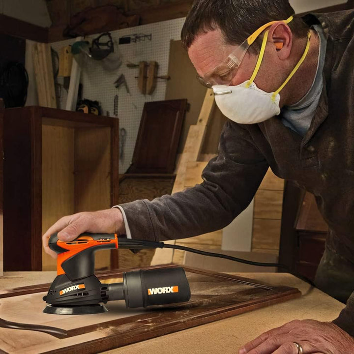 WORX WX652.1 Roto-Schwingschleifer 300W - Schleifdurchmesser 125 mm - Schleifen auf Vielzahl von Mat